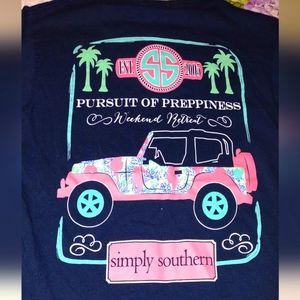 Long sleeve , navy blue , simply southern shirt